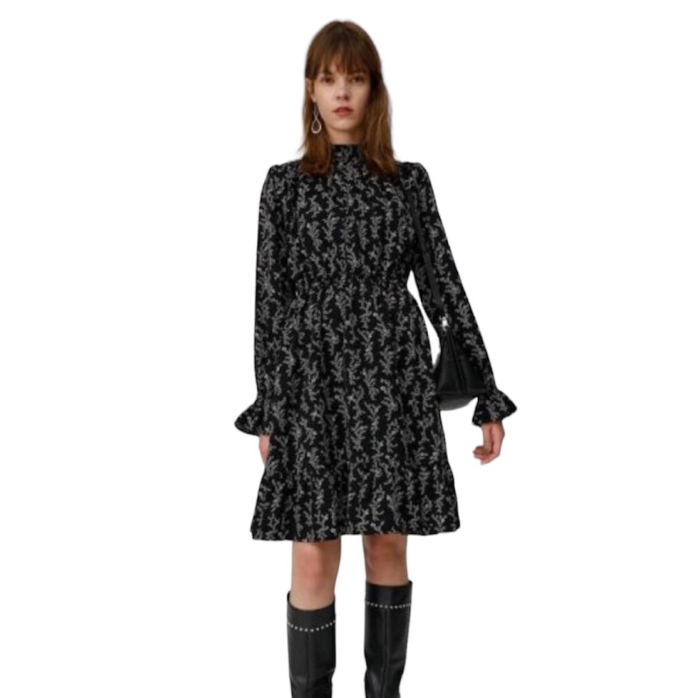 Moussy Black Flower Gather Dress - New With Tags